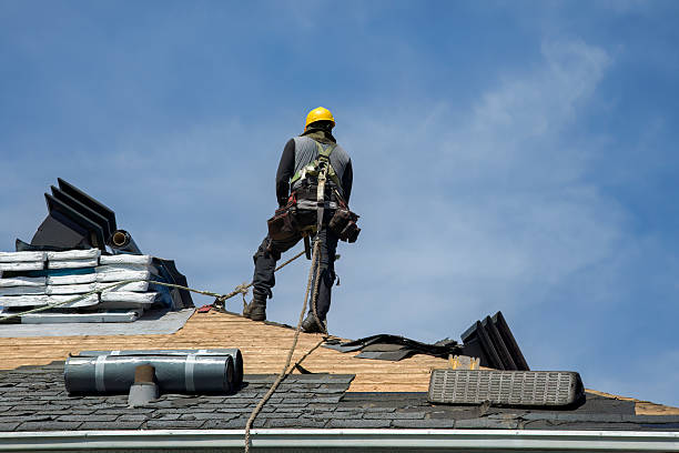 Professional Roof Replacement technician working in Marcola, OR